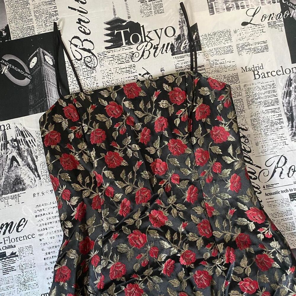 Gunne-sax Women's Red and Black Dress